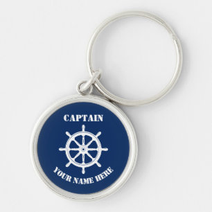 Llavero Nombre del capitán o nombre del barco Helm de rued