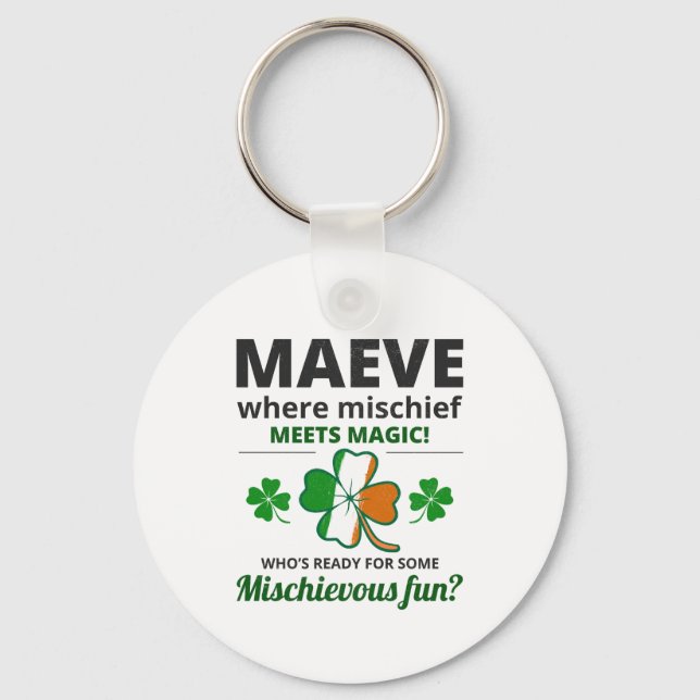Llavero Nombre del Chica irlandés: Maeve - Mischief conoce (Anverso)