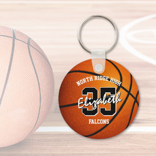 Llavero nombre del equipo de baloncesto del chica