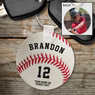 Llavero Nombre del jugador de béisbol Número Foto Personal