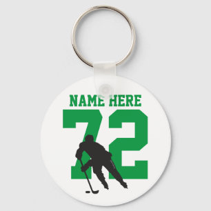 Llavero Nombre del jugador de hockey personalizado número