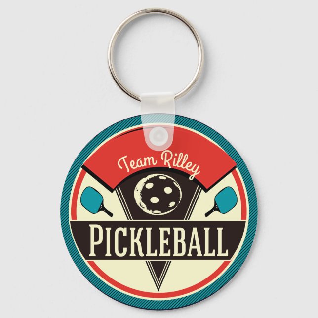 Llavero Nombre del jugador del equipo de Pickleball (Anverso)
