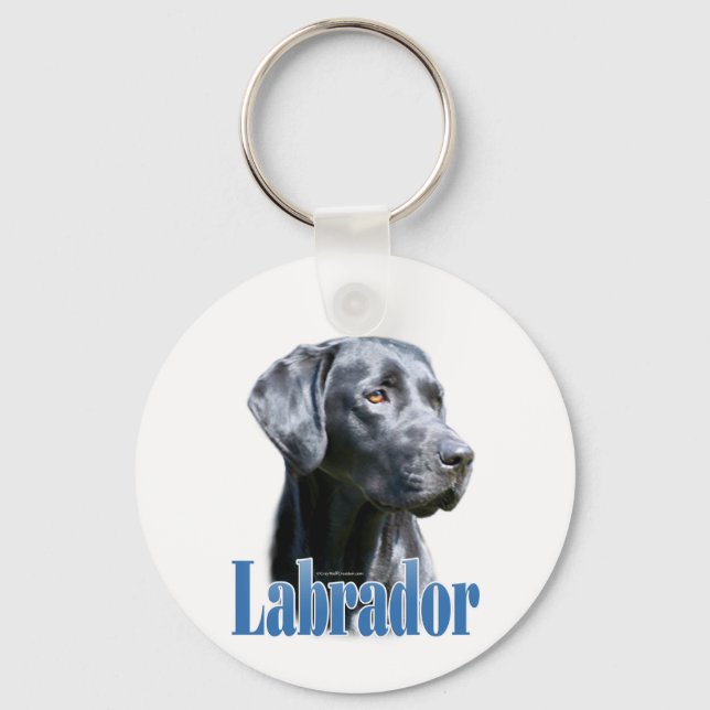 Llavero Nombre del labrador (negro) (Anverso)