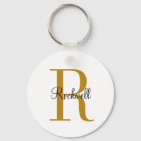 Nombre del Monograma de Oro Personalizado Inicial
