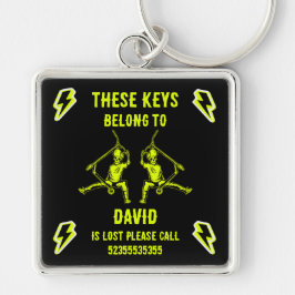 Llavero Nombre del motociclista Trick Scooter