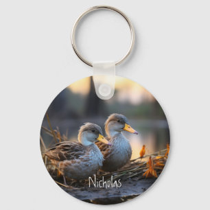 Llavero Nombre del Personalizar de Game Bird Ducks