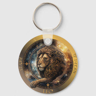 Llavero NOMBRE DEL Personalizar DE Zodiac Leo, FECHA