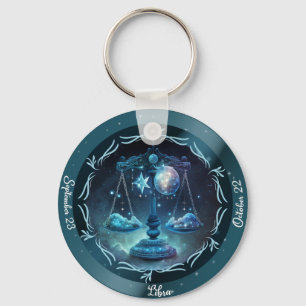 Llavero NOMBRE DEL Personalizar DE Zodiac Libra, FECHA