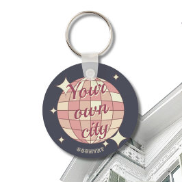 Llavero Nombre del pueblo de la ciudad natal de Keychain