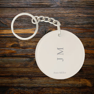 Llavero Nombre e Iniciales Personalizados minimalistas