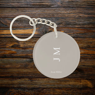 Llavero Nombre e Iniciales Personalizados Modernos