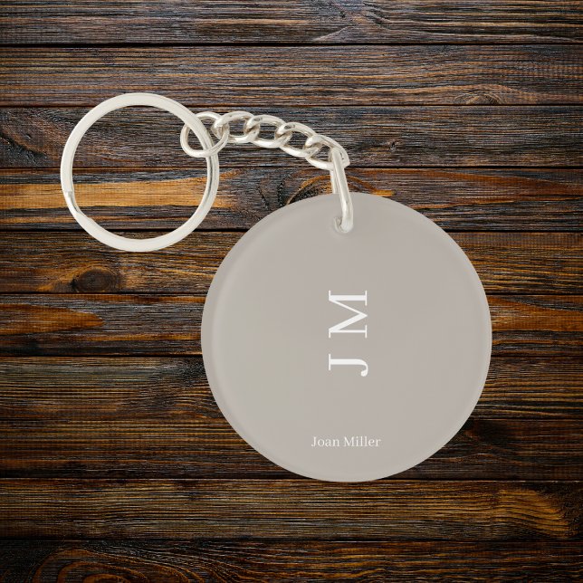 Llavero Nombre e Iniciales Personalizados Modernos (Subido por el creador)