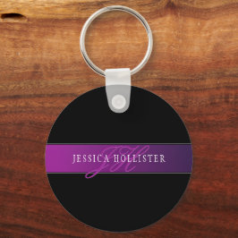 Llavero Nombre elegante y comienzo/s monogramado