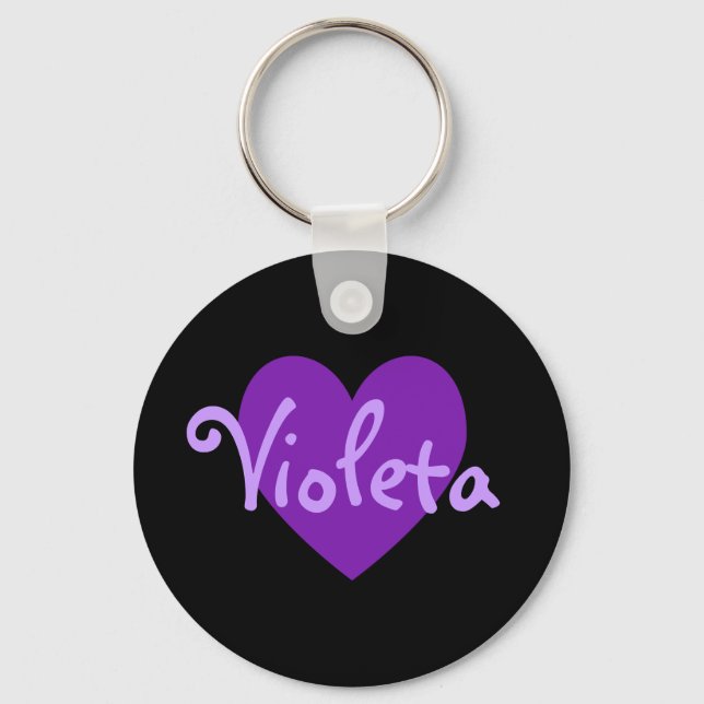 Llavero Nombre en morado (Anverso)