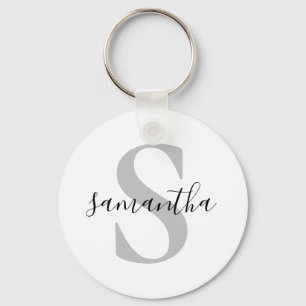Llavero Nombre inicial del monograma del personalizado
