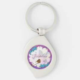 Llavero NOMBRE Jeweld de escena de sueño de mariposa