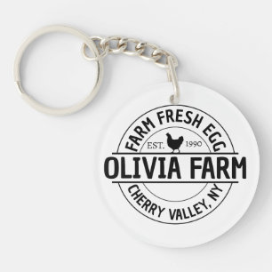 Llavero Nombre moderno de la granja Personalizado Direcció