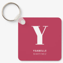 Nombre moderno de monograma de moda magenta