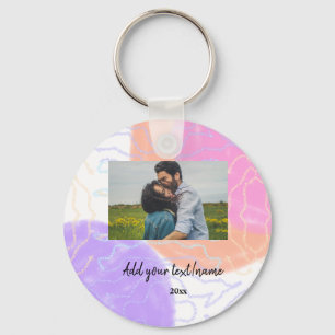 Llavero nombre monograma de pareja personalizado minimalis