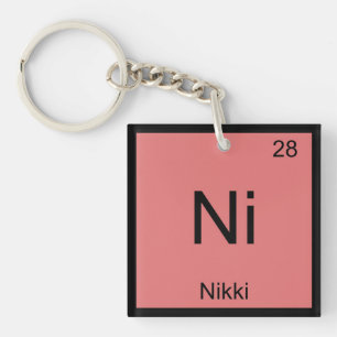 Llavero Nombre Nikki Elemento Químico Tabla Periódica