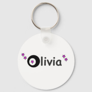 Llavero nombre olivia con estrellas