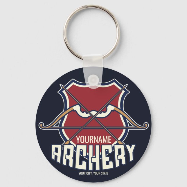 Llavero NOMBRE Personalizado Archery Sports Flecha de arco (Anverso)