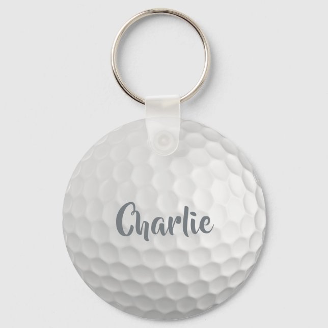 Llavero Nombre personalizado Ball de golf (Anverso)