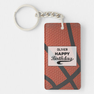 Llavero Nombre personalizado Baloncesto Cumpleaños Bola Gr