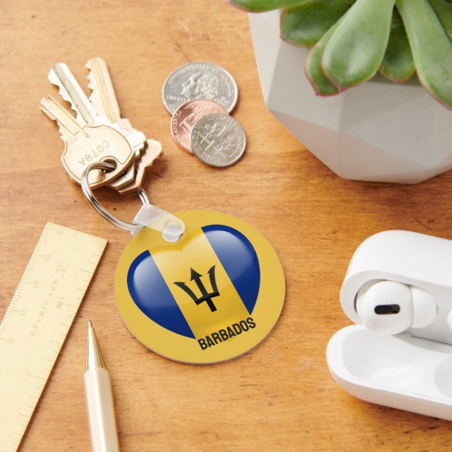 Llavero Nombre personalizado Barbados Love (Escritorio )