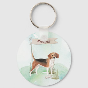 Llavero Nombre personalizado Beagle Perro mascota