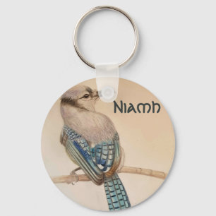 Llavero Nombre personalizado Bello Anillo de claves de páj