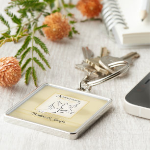 Llavero Nombre personalizado, bendiciones del aniversario 