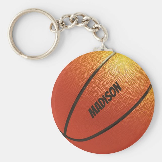 Llavero Nombre personalizado Cadena de claves de baloncest (Frente)