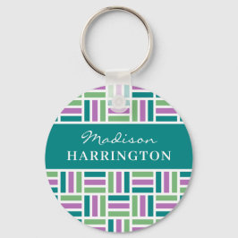 Llavero Nombre personalizado Cadenas de claves de patrón d