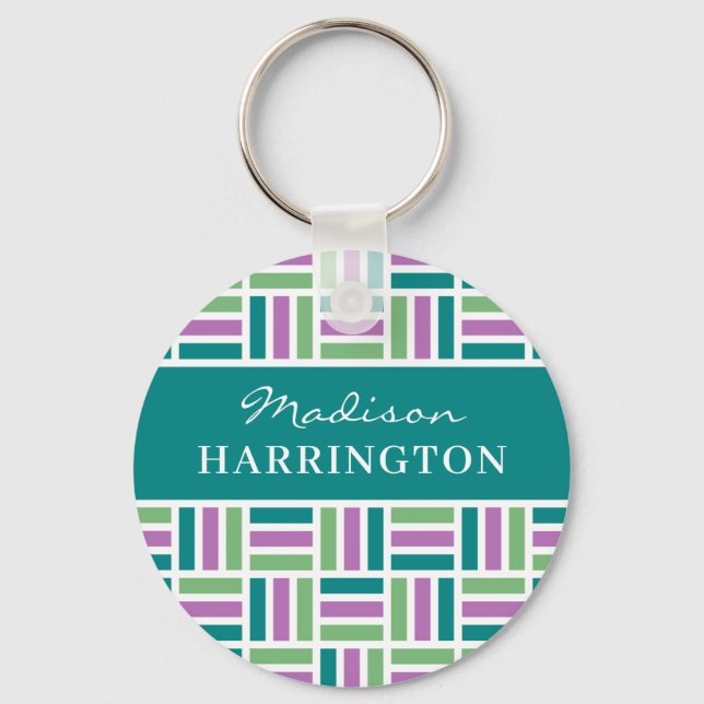 Llavero Nombre personalizado Cadenas de claves de patrón d (Anverso)
