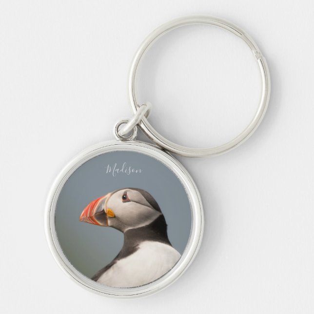 Llavero Nombre personalizado Cadenas de claves Puffin (Frente)