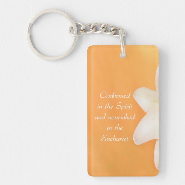 Llavero Nombre personalizado, celebración de RCIA felicita (Frente)