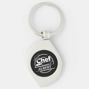 Llavero Nombre personalizado Chef negro