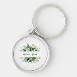 Llavero Nombre personalizado chic floral femenino