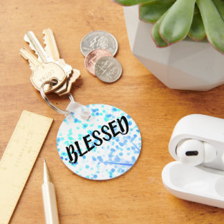 Llavero Nombre personalizado con BLESSED Inspirador