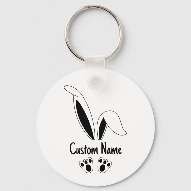Llavero Nombre Personalizado Cute Bunny Easter (Anverso)