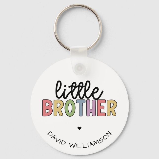Llavero Nombre personalizado Cuto de pequeño hermano perso (Anverso)