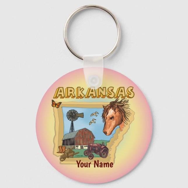Llavero Nombre personalizado de Arkansas (Anverso)