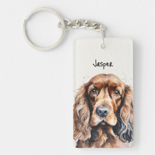 Llavero Nombre personalizado de Cocker Spaniel