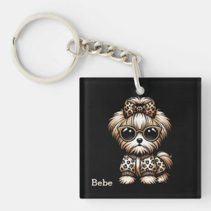 Llavero Nombre personalizado de Cute Terrier Yorkshire
