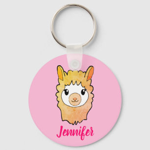 Llavero Nombre personalizado de dibujo de cara de llamada