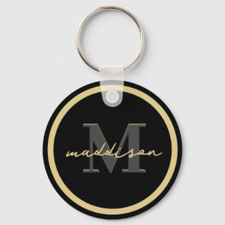 Llavero Nombre Personalizado De La Firma En Negro Y Reliev