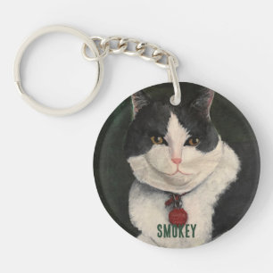 Llavero Nombre personalizado de la foto del gato del perso