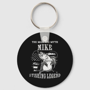 Llavero Nombre personalizado de la leyenda de pesca de Mik