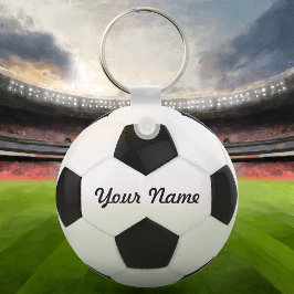 Llavero Nombre personalizado de la pelota de fútbol